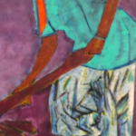 Acryl op doek, Maya Wildevuur, Werkende vrouw, 1998